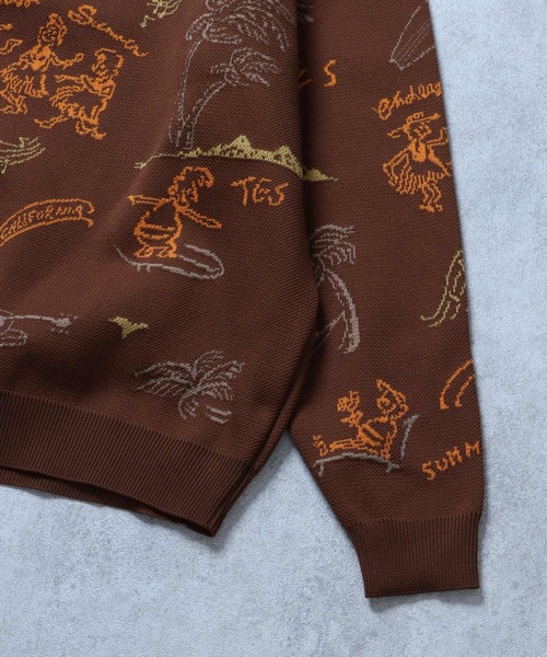 The Endless Summer（エンドレスサマー）の「TES HAWAII TRIP JQ LOOSE FIT CREWNECK KNIT / クルーネックニット（ニット/セーター・メンズ・オフホワイト/ブラック/ブラウン・X-LARGE/MEDIUM/LARGE/SMALL）」の11枚目の写真