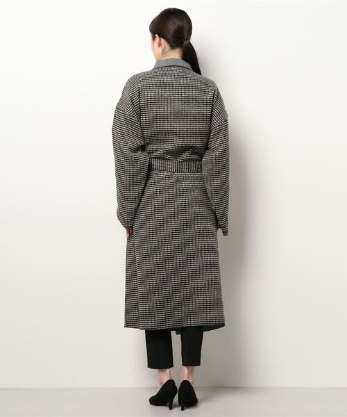 prose verse（プロズヴェール）の「チェックサイドスリットロングコート（チェスターコート・レディース・ブラウン/ブラック・MEDIUM/LARGE）」の3枚目の写真