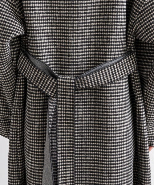 prose verse（プロズヴェール）の「チェックサイドスリットロングコート（チェスターコート・レディース・ブラウン/ブラック・MEDIUM/LARGE）」の21枚目の写真