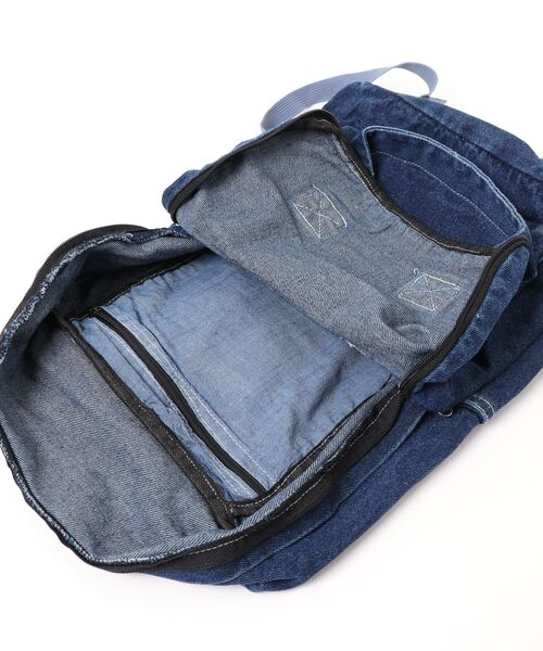 STYLEBLOCK（スタイルブロック）の「デニム素材リュックサック（バックパック/リュック・レディース・ダークブルー・FREE）」の3枚目の写真