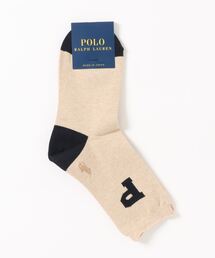 POLO RALPH LAUREN | POLO RALPH LAUREN レディース 日本製 Pロゴ クルーソックス 03207591(ソックス/靴下)