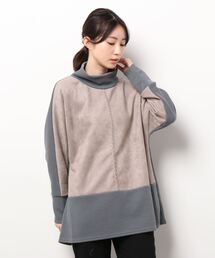 Three Four Time | スエードリブ切替タートルネックチュニック(その他トップス)