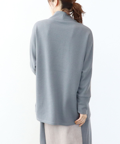 Three Four Time（ｽﾘｰﾌｫｰﾀｲﾑ）の「スエードリブ切替タートルネックチュニック（その他トップス・レディース・ブラウン/ベージュ・FREE）」の8枚目の写真