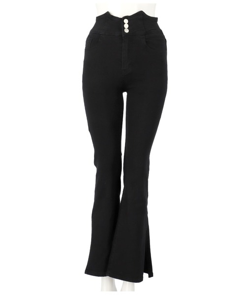 LATINA（ラティーナ）の「ハイウエスト超ストレッチサイドスリットフレアデニムパンツ（デニムパンツ・レディース・ブルー/ブラック・L/XL/M/S）」の14枚目の写真