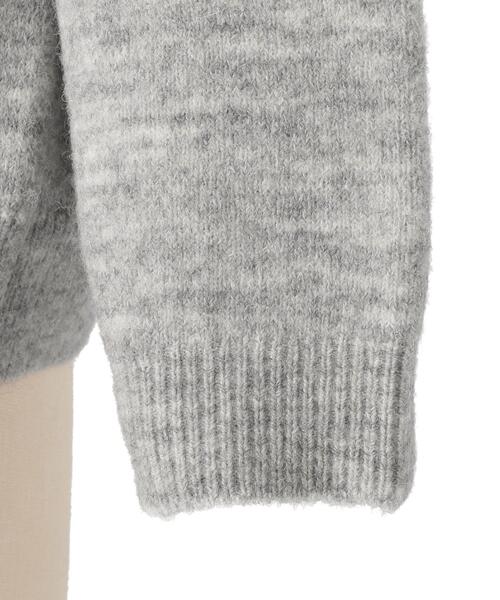 Drawer（ドゥロワー）の「＜Drawer（ドゥロワー）＞ ７G天竺編みクルーネックニット（ニット/セーター・レディース・ホワイト/グレー・1/2）」の9枚目の写真