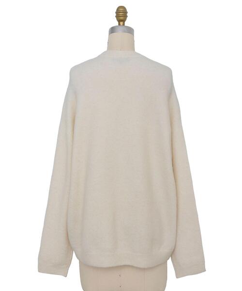 Drawer（ドゥロワー）の「＜Drawer（ドゥロワー）＞ ７G天竺編みクルーネックニット（ニット/セーター・レディース・ホワイト/グレー・1/2）」の13枚目の写真