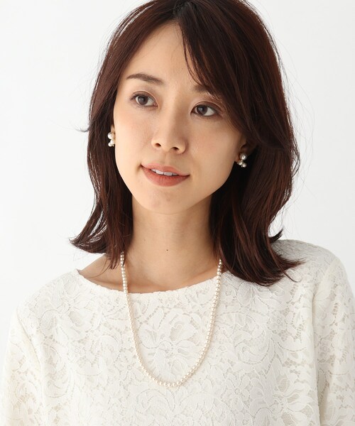 OPAQUE.CLIP(オペークドットクリップ)の「◆3WAYガラスパールネックレス(ネックレス・レディース・オフホワイト・00)」の2枚目の写真