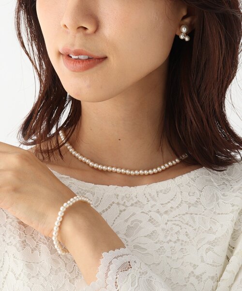 OPAQUE.CLIP(オペークドットクリップ)の「◆3WAYガラスパールネックレス(ネックレス・レディース・オフホワイト・00)」の3枚目の写真