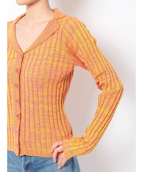 jouetie（ジュエティ）の「ブラウスリブニット（ニット/セーター・レディース・ブラック/パープル/ピンク・MEDIUM）」の12枚目の写真