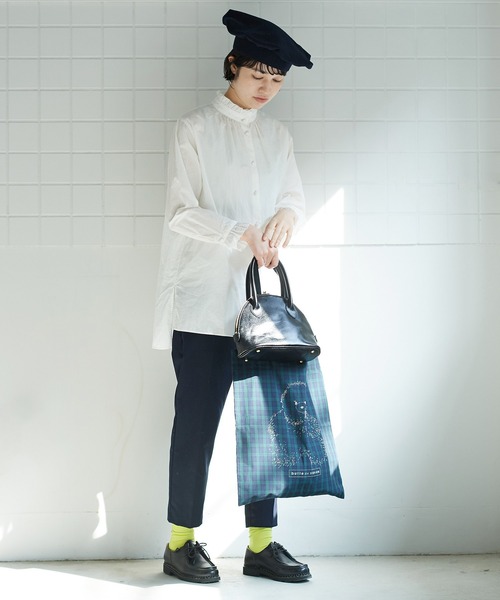 bulle de savon（ビュルデサボン）の「≪WEB限定≫ lovely bear トートバッグ（エコバッグ/サブバッグ・レディース・チェック・FREE）」の2枚目の写真