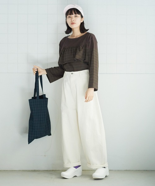 bulle de savon（ビュルデサボン）の「≪WEB限定≫ lovely bear トートバッグ（エコバッグ/サブバッグ・レディース・チェック・FREE）」の5枚目の写真