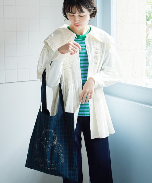 bulle de savon（ビュルデサボン）の「≪WEB限定≫ lovely bear トートバッグ（エコバッグ/サブバッグ・レディース・チェック・FREE）」の8枚目の写真