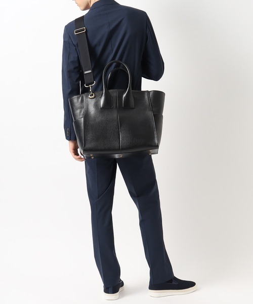 【TOFF＆LOADSTONE】ネイビー レザー トートバッグ TOFF&LOADSTONE 3WAY ネイビー レザー×ナイロン 鍵付き - メルカリ