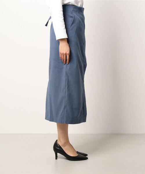 Te chichi（テチチ）の「ピーチロングタイトスカート（スカート・レディース・ブルー/グリーン/モカ・SMALL/MEDIUM）」の4枚目の写真