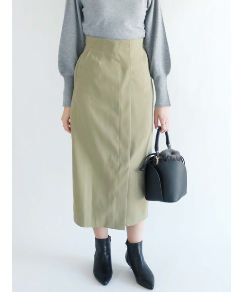 Te chichi（テチチ）の「ピーチロングタイトスカート（スカート・レディース・ブルー/グリーン/モカ・SMALL/MEDIUM）」の3枚目の写真