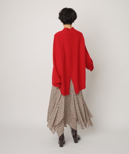 oeuf doux（ウフ ドゥー）の「スリットマチスカート（スカート・レディース・ブラック/モカ・34/36/38）」の6枚目の写真