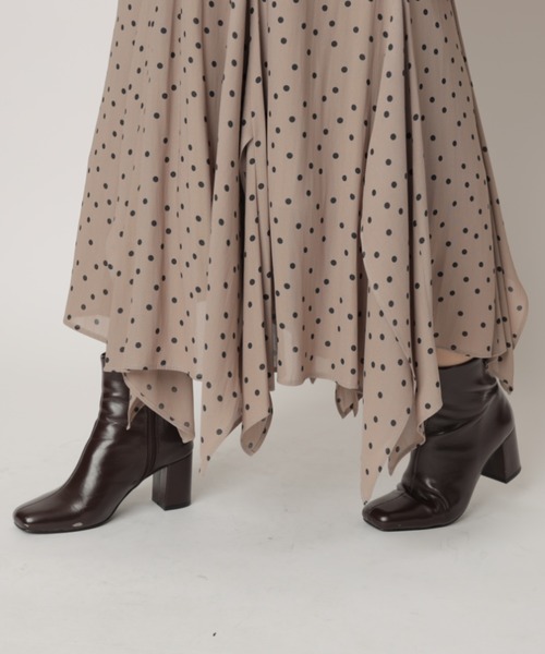 oeuf doux（ウフ ドゥー）の「スリットマチスカート（スカート・レディース・ブラック/モカ・34/36/38）」の8枚目の写真