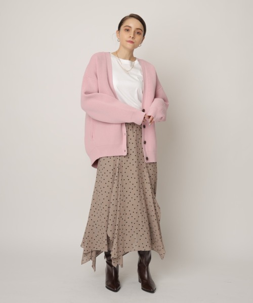 oeuf doux（ウフ ドゥー）の「スリットマチスカート（スカート・レディース・ブラック/モカ・34/36/38）」の3枚目の写真