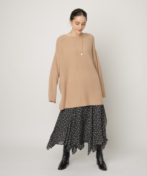 oeuf doux（ウフ ドゥー）の「スリットマチスカート（スカート・レディース・ブラック/モカ・34/36/38）」の9枚目の写真