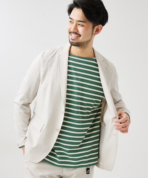 417 EDIFICE（フォーワンセブンエディフィス）の「【Reflax】 ウェザーストレッチジャケット【セットアップ着用可能】（テーラードジャケット・メンズ・キナリ/ブラック/カーキ/ネイビー・SMALL/MEDIUM/LARGE）」の13枚目の写真