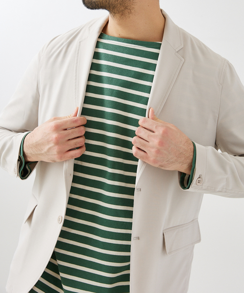 417 EDIFICE（フォーワンセブンエディフィス）の「【Reflax】 ウェザーストレッチジャケット【セットアップ着用可能】（テーラードジャケット・メンズ・キナリ/ブラック/カーキ/ネイビー・SMALL/MEDIUM/LARGE）」の14枚目の写真