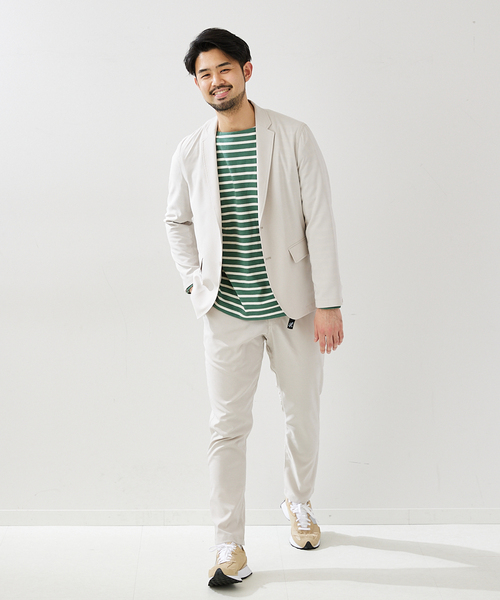 417 EDIFICE（フォーワンセブンエディフィス）の「【Reflax】 ウェザーストレッチジャケット【セットアップ着用可能】（テーラードジャケット・メンズ・キナリ/ブラック/カーキ/ネイビー・SMALL/MEDIUM/LARGE）」の15枚目の写真