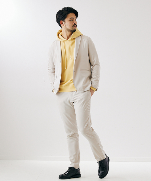 417 EDIFICE（フォーワンセブンエディフィス）の「【Reflax】 ウェザーストレッチジャケット【セットアップ着用可能】（テーラードジャケット・メンズ・キナリ/ブラック/カーキ/ネイビー・SMALL/MEDIUM/LARGE）」の17枚目の写真