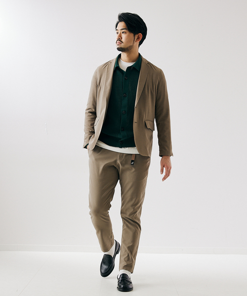 417 EDIFICE（フォーワンセブンエディフィス）の「【Reflax】 ウェザーストレッチジャケット【セットアップ着用可能】（テーラードジャケット・メンズ・キナリ/ブラック/カーキ/ネイビー・SMALL/MEDIUM/LARGE）」の19枚目の写真