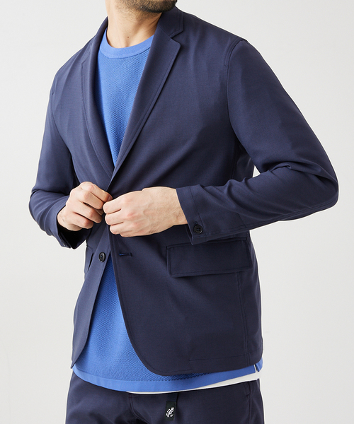 417 EDIFICE（フォーワンセブンエディフィス）の「【Reflax】 ウェザーストレッチジャケット【セットアップ着用可能】（テーラードジャケット・メンズ・キナリ/ブラック/カーキ/ネイビー・SMALL/MEDIUM/LARGE）」の22枚目の写真