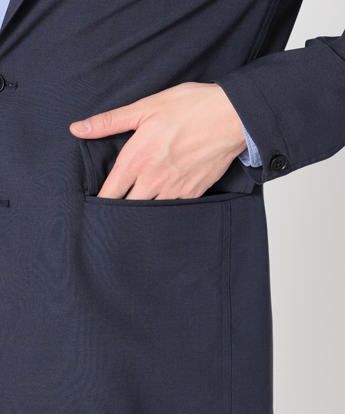 417 EDIFICE（フォーワンセブンエディフィス）の「【Reflax】 ウェザーストレッチジャケット【セットアップ着用可能】（テーラードジャケット・メンズ・キナリ/ブラック/カーキ/ネイビー・SMALL/MEDIUM/LARGE）」の8枚目の写真