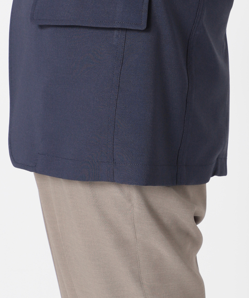 417 EDIFICE（フォーワンセブンエディフィス）の「【Reflax】 ウェザーストレッチジャケット【セットアップ着用可能】（テーラードジャケット・メンズ・キナリ/ブラック/カーキ/ネイビー・SMALL/MEDIUM/LARGE）」の6枚目の写真