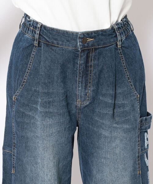 AVIREX（アヴィレックス）の「【Women's】TYPE BLUE WIDE DENIM PANTS/ タイプブルー ワイドデニムパンツ（デニムパンツ・レディース・ホワイト/その他/ブルー系その他・SMALL/MEDIUM）」の6枚目の写真