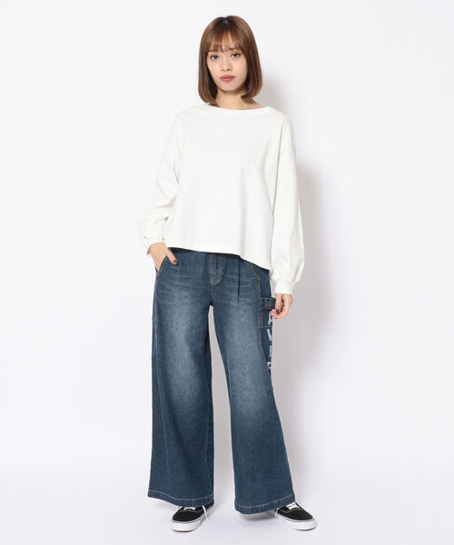 AVIREX（アヴィレックス）の「【Women's】TYPE BLUE WIDE DENIM PANTS/ タイプブルー ワイドデニムパンツ（デニムパンツ・レディース・ホワイト/その他/ブルー系その他・SMALL/MEDIUM）」の12枚目の写真