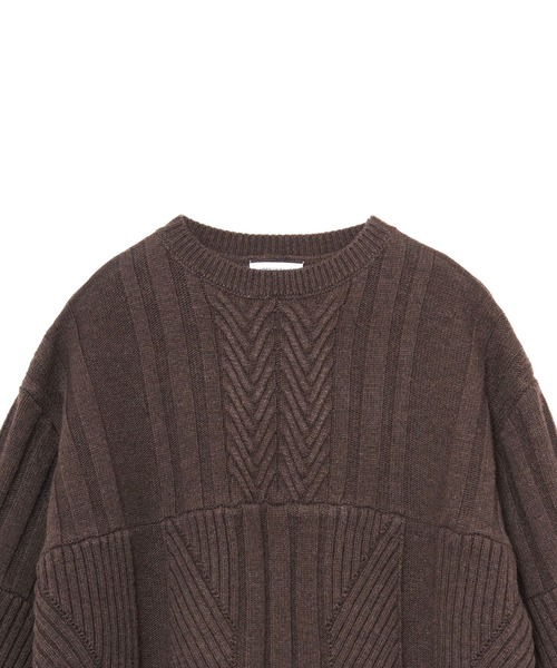 AMERICAN RAG CIE（アメリカンラグシー）の「ケーブルミックスニット（ニット/セーター・レディース・ライトグレー/ブラック/ブラウン・FREE）」の5枚目の写真