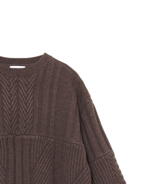 AMERICAN RAG CIE（アメリカンラグシー）の「ケーブルミックスニット（ニット/セーター・レディース・ライトグレー/ブラック/ブラウン・FREE）」の6枚目の写真