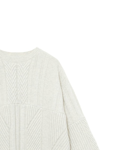 AMERICAN RAG CIE（アメリカンラグシー）の「ケーブルミックスニット（ニット/セーター・レディース・ライトグレー/ブラック/ブラウン・FREE）」の16枚目の写真