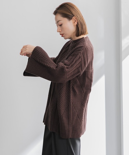 AMERICAN RAG CIE（アメリカンラグシー）の「ケーブルミックスニット（ニット/セーター・レディース・ライトグレー/ブラック/ブラウン・FREE）」の20枚目の写真