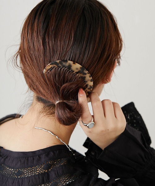 CIAOPANIC TYPY（チャオパニックティピー）の「lilマーブルヘアコーム（その他ヘアアクセサリー・レディース・イエロー/ベージュ/グレー・ONE SIZE）」の6枚目の写真