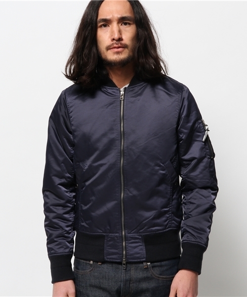 SHIPS JET BLUE（シップスジェットブルー）の「JB: ナイロン ツイルMA-1 ジャケット 15SS（ミリタリージャケット・メンズ・ネイビー/オリーブ・LARGE/MEDIUM/SMALL）」の10枚目の写真