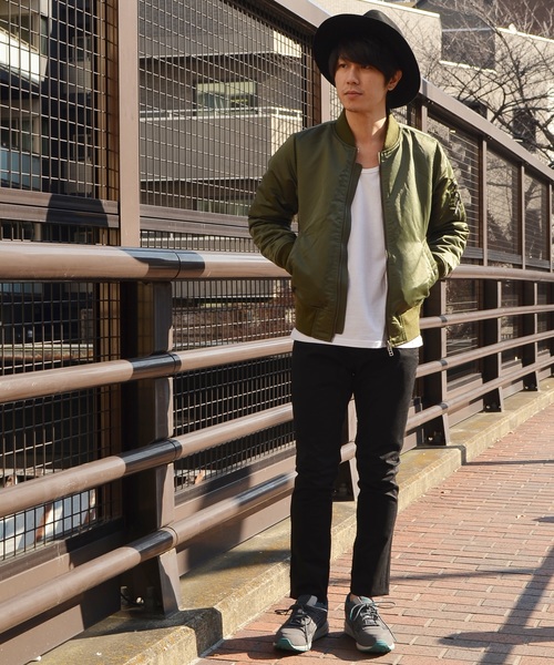 SHIPS JET BLUE（シップスジェットブルー）の「JB: ナイロン ツイルMA-1 ジャケット 15SS（ミリタリージャケット・メンズ・ネイビー/オリーブ・LARGE/MEDIUM/SMALL）」の17枚目の写真