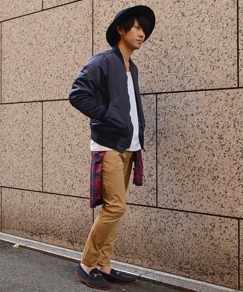 SHIPS JET BLUE（シップスジェットブルー）の「JB: ナイロン ツイルMA-1 ジャケット 15SS（ミリタリージャケット・メンズ・ネイビー/オリーブ・LARGE/MEDIUM/SMALL）」の14枚目の写真