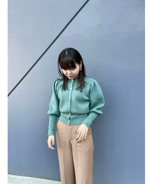 MOUSSY（マウジー）の「TUCK SLEEVE カーディガン（カーディガン/ボレロ・レディース・ブラウン/ブラック/ライトカーキ/アイボリー・FREE）」の17枚目の写真