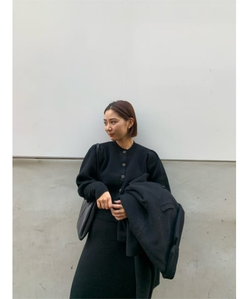 MOUSSY（マウジー）の「TUCK SLEEVE カーディガン（カーディガン/ボレロ・レディース・ブラウン/ブラック/ライトカーキ/アイボリー・FREE）」の14枚目の写真