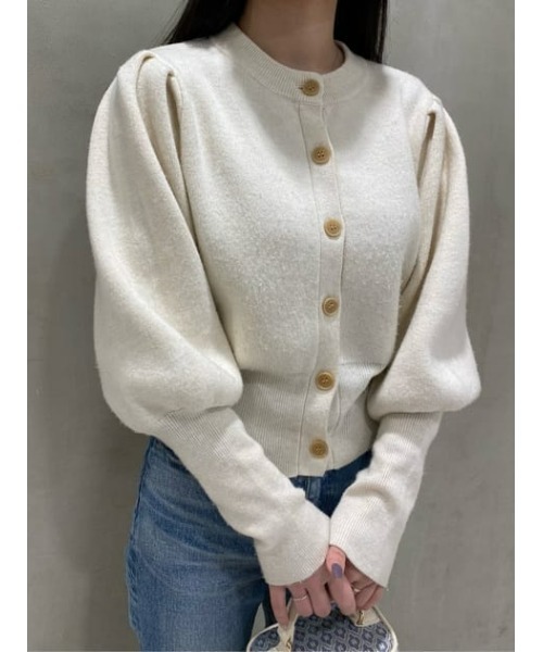 MOUSSY（マウジー）の「TUCK SLEEVE カーディガン（カーディガン/ボレロ・レディース・ブラウン/ブラック/ライトカーキ/アイボリー・FREE）」の15枚目の写真