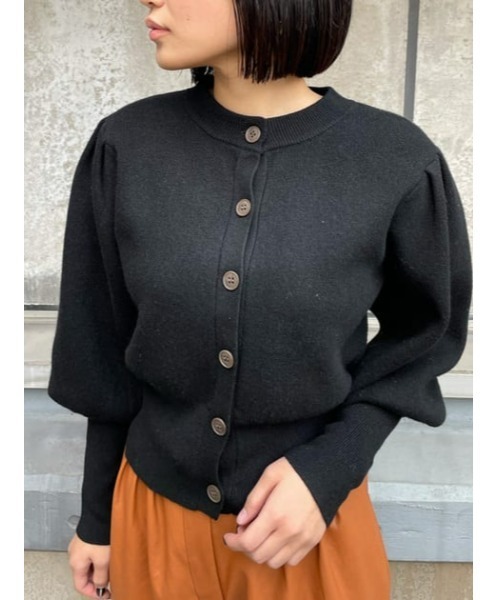 MOUSSY（マウジー）の「TUCK SLEEVE カーディガン（カーディガン/ボレロ・レディース・ブラウン/ブラック/ライトカーキ/アイボリー・FREE）」の19枚目の写真