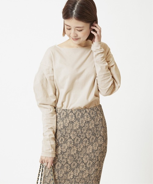 U by SPICK&SPAN(ユーバイスピックアンドスパン)の「タックスリーブプルオーバー◆(Tシャツ/カットソー・レディース・ライトグレー/ピンク・FREE)」の3枚目の写真