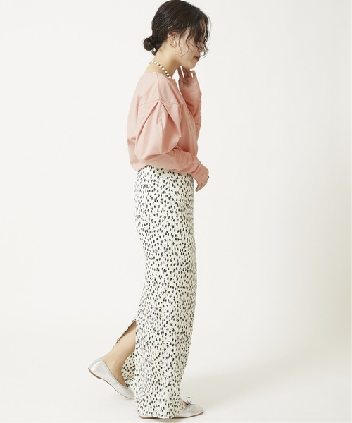 U by SPICK&SPAN(ユーバイスピックアンドスパン)の「タックスリーブプルオーバー◆(Tシャツ/カットソー・レディース・ライトグレー/ピンク・FREE)」の6枚目の写真