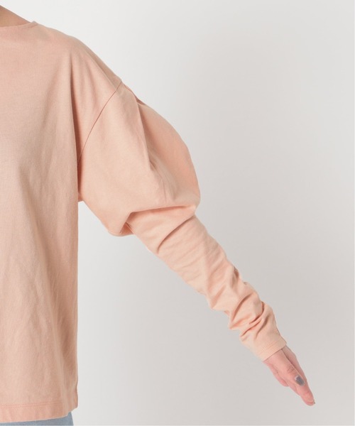 U by SPICK&SPAN(ユーバイスピックアンドスパン)の「タックスリーブプルオーバー◆(Tシャツ/カットソー・レディース・ライトグレー/ピンク・FREE)」の7枚目の写真