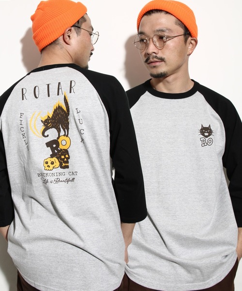 Fickle Luck Raglan Tee バックプリント ラグラン 七分袖（Tシャツ/カットソー）｜ROTAR（ローター）