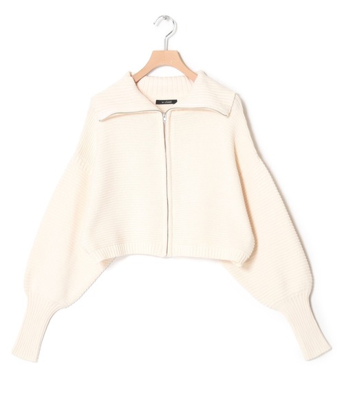 w closet（ダブルクローゼット）の「スタンドネックZIPカーディガン（カーディガン/ボレロ・レディース・オフホワイト/オレンジ/グリーン・FREE）」の6枚目の写真